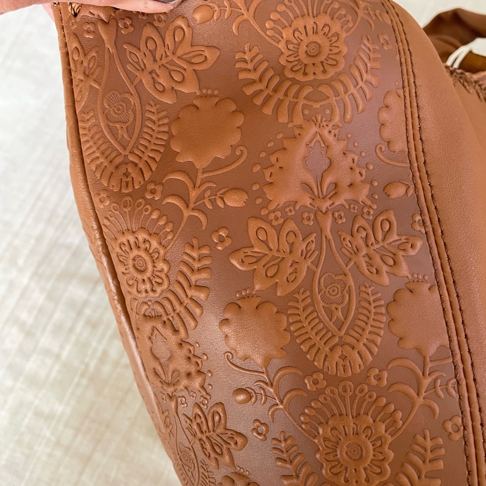 The Sak Tan Leather Embossed Tote with Tassel - Picture 6 of 12